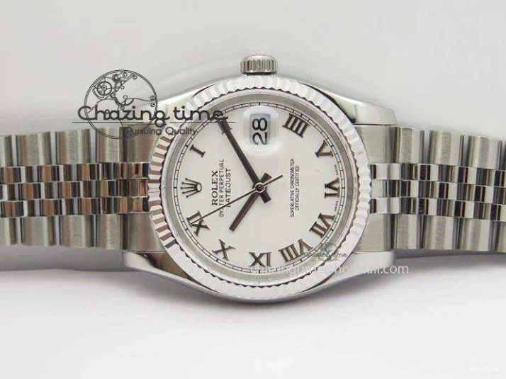 MiroTime 0420 DateJust 116234 BP Best Edition SS Sliver Dial Roman Markers On SS Bracelet A2824 V Tailored 3941
